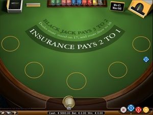 european blackjack screenshot